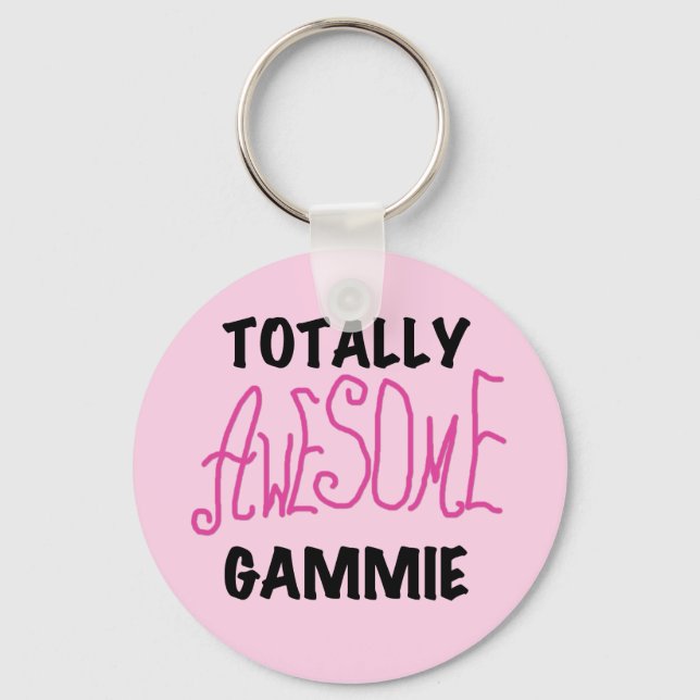 Totally Awesome Gammie Pink T-shirts and Gifts Key Ring (Front)