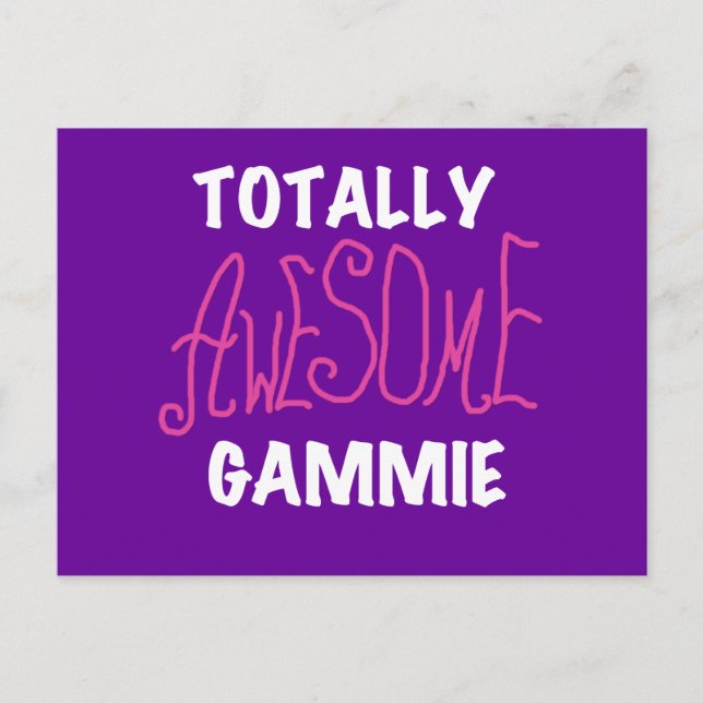 Totally Awesome Gammie Pink T-shirts and Gifts Postcard (Front)