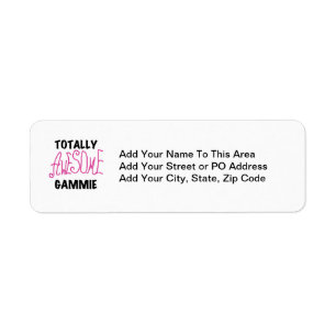 Totally Awesome Gammie Pink T-shirts and Gifts Return Address Label