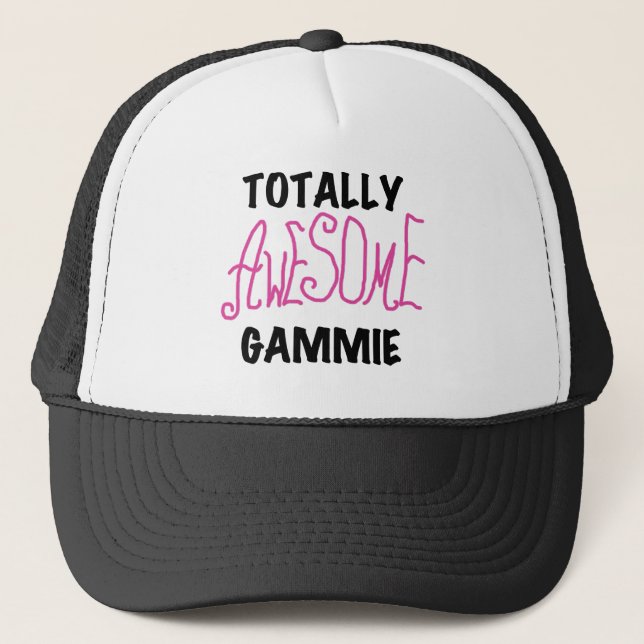 Totally Awesome Gammie Pink T-shirts and Gifts Trucker Hat (Front)