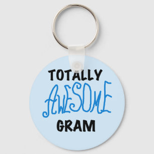 Totally Awesome Gram Blue Tshirts and Gifts Key Ring