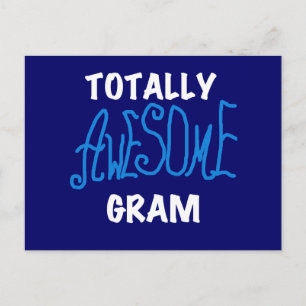 Totally Awesome Gram Blue Tshirts and Gifts Postcard