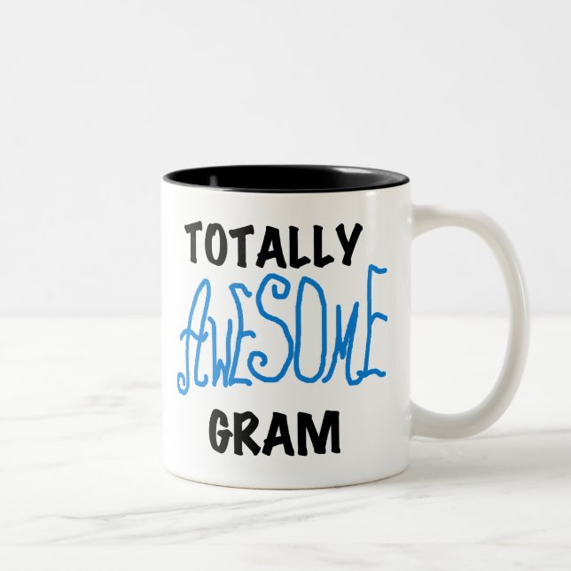 Totally Awesome Gram Blue Tshirts and Gifts Two-Tone Coffee Mug (Right)