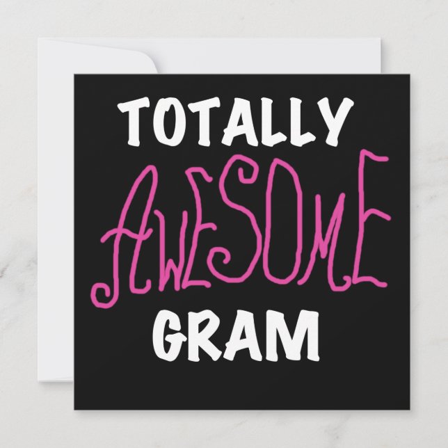 Totally Awesome Gram Pink Tshirts and Gifts (Front)