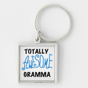 Totally Awesome Gramma Blue Tshirts Gifts Key Ring