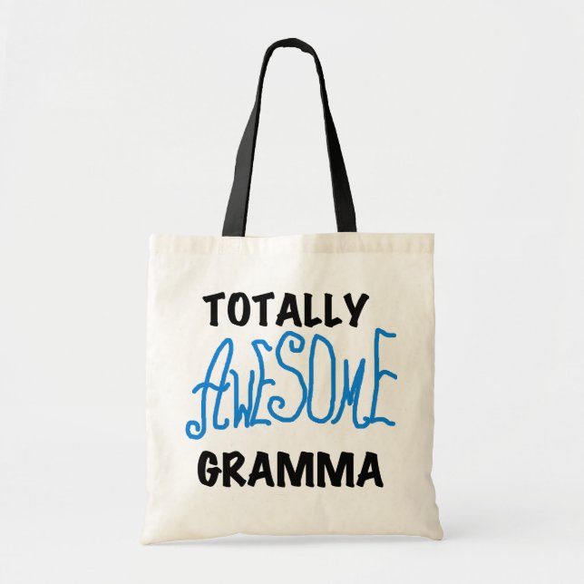 Totally Awesome Gramma Blue Tshirts Gifts Tote Bag (Front)