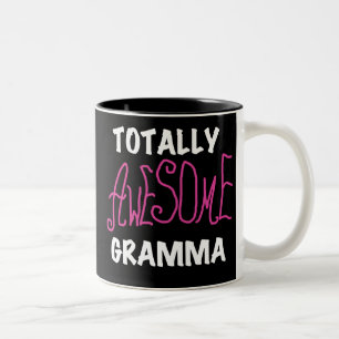 Totally Awesome Gramma Pink T-shirts Gifts Two-Tone Coffee Mug