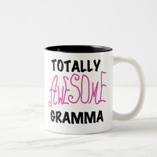 Totally Awesome Gramma Pink Tshirts Gifts Two-Tone Coffee Mug