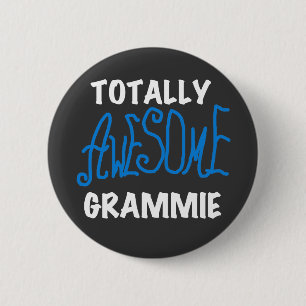Totally Awesome Grammie Blue Tshirts Gifts 6 Cm Round Badge