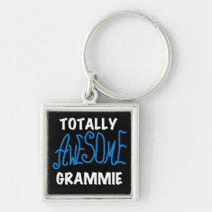 Totally Awesome Grammie Blue Tshirts Gifts Key Ring