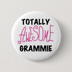 Totally Awesome Grammie Pink T-shirts Gifts 6 Cm Round Badge