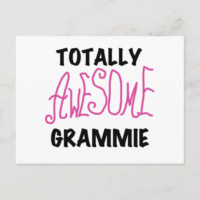 Totally Awesome Grammie Pink T-shirts Gifts Postcard (Front)