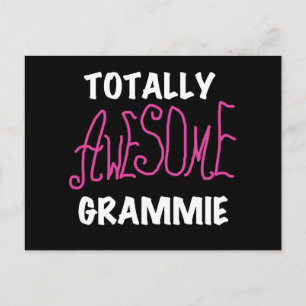 Totally Awesome Grammie Pink T-shirts Gifts Postcard