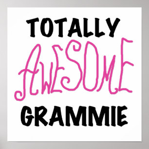 Totally Awesome Grammie Pink T-shirts Gifts Poster