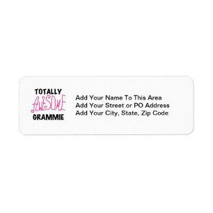 Totally Awesome Grammie Pink T-shirts Gifts Return Address Label