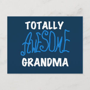 Totally Awesome Grandma Blue Tshirts and Gifts Postcard