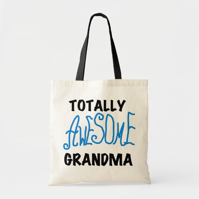 Totally Awesome Grandma - Blue Tshirts and Gifts Tote Bag (Front)