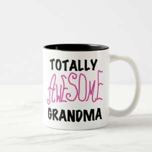 Totally Awesome Grandma - Pink Tshirts and Gifts Two-Tone Coffee Mug
