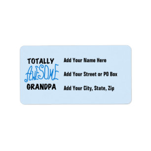 Totally Awesome Grandpa T-shirts and Gifts Label