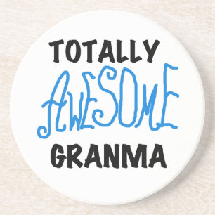 Totally Awesome Granma Blue Tshirts Gifts Coaster