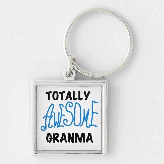 Totally Awesome Granma Blue Tshirts Gifts Key Ring (Front)