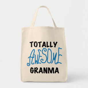 Totally Awesome Granma Blue Tshirts Gifts Tote Bag