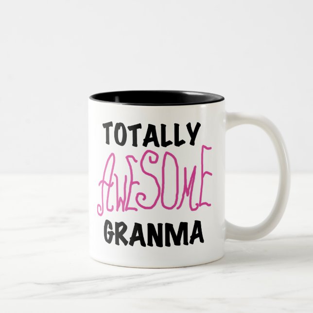 Totally Awesome Granma Pink Tshirts and Gifts Two-Tone Coffee Mug (Right)