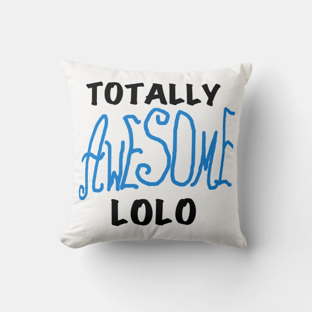 Totally Awesome Lolo Blue Gifts Cushion (Front)