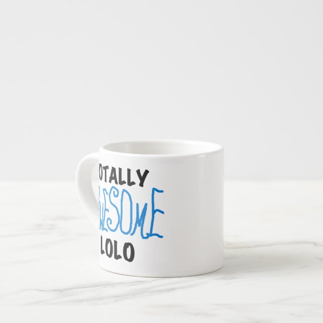 Totally Awesome Lolo Blue Gifts Espresso Cup (Front Left)