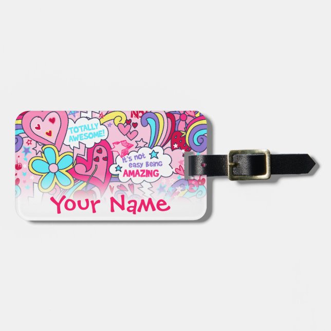Totally awesome luggage tag (Front Horizontal)
