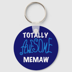 Totally Awesome Memaw Blue T shirts and Gifts Key Ring