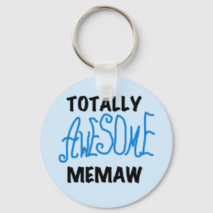 Totally Awesome Memaw Blue T-shirts and Gifts Key Ring