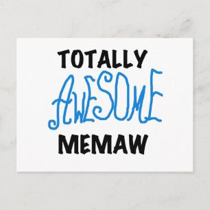 Totally Awesome Memaw Blue Tshirts and GIfts Postcard
