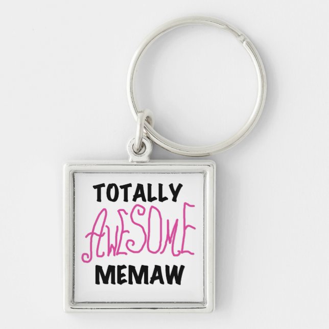 Totally Awesome Memaw Pink T-shirts and Gifts Key Ring (Front)