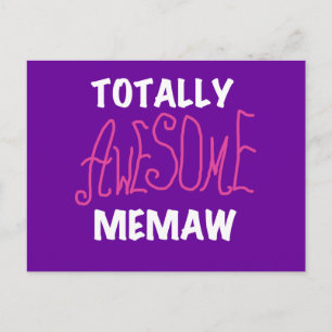 Totally Awesome Memaw Pink T-shirts Postcard