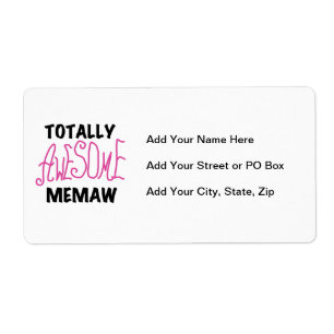 Totally Awesome Memaw Pink Tshirts and Gifts