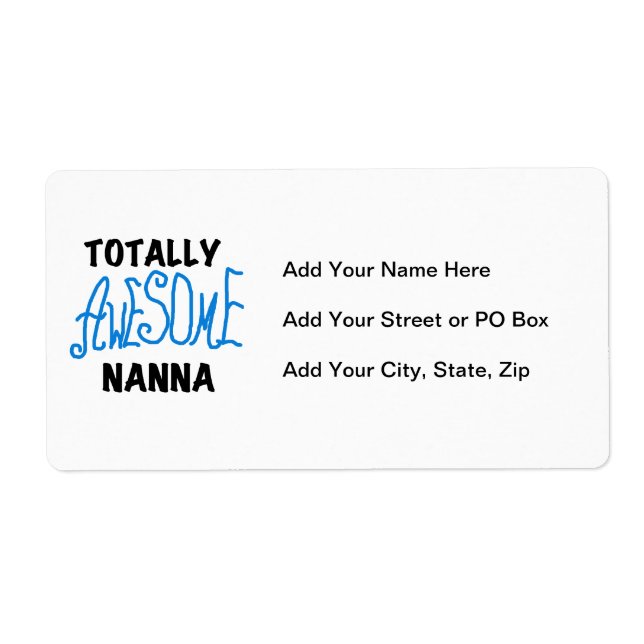 Totally Awesome Nanna Blue T-shirts and GIfts (Front)