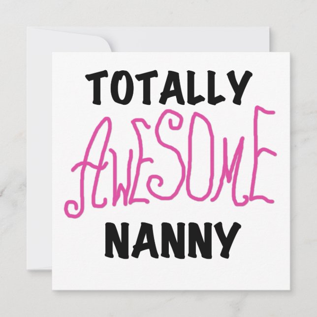 Totally Awesome Nanny Pink T-shirts and Gifts (Front)