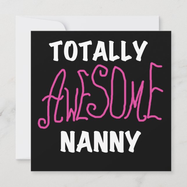 Totally Awesome Nanny Pink T-shirts and Gifts (Front)