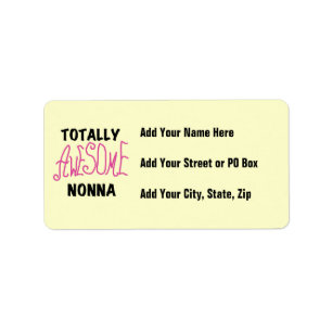 Totally Awesome Nonna Pink T-shirts and Gifts Label