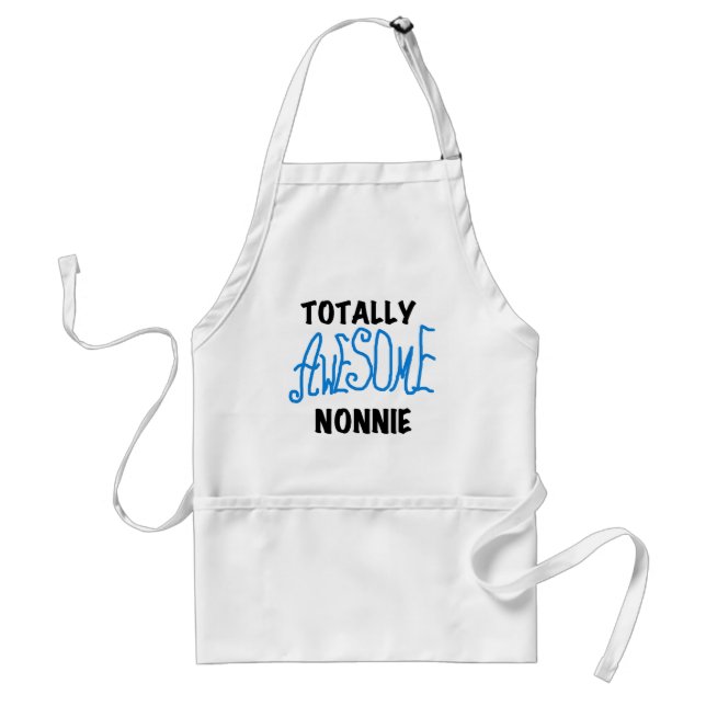 Totally Awesome Nonnie Blue Text Tshirts and Gifts Standard Apron (Front)