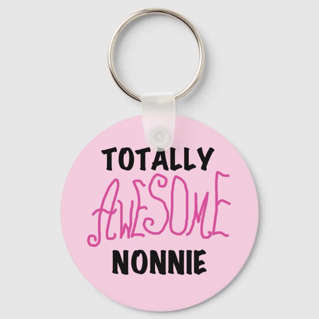 Totally Awesome Nonnie Pink Tshirts and Gifts Key Ring (Front)