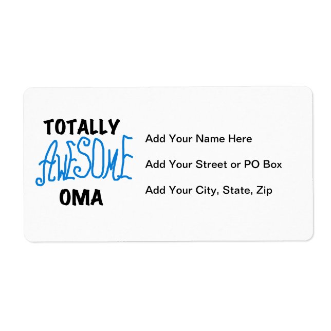 Totally Awesome Oma Blue T-shirts and Gifts (Front)