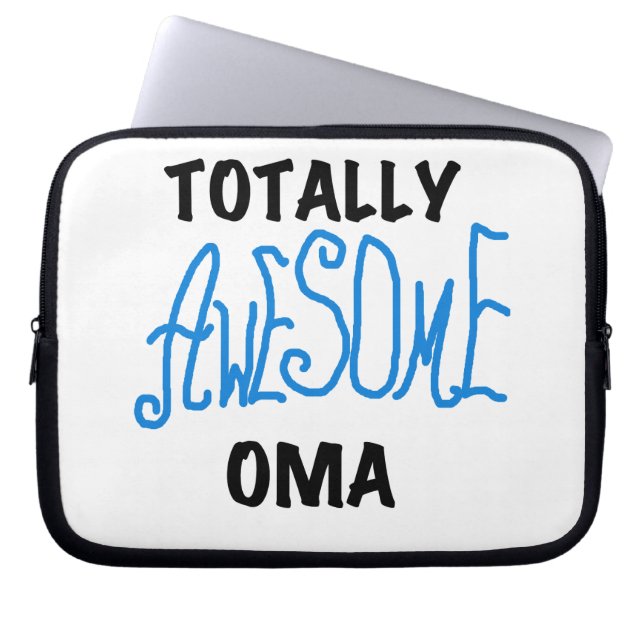Totally Awesome Oma Blue T-shirts and Gifts Laptop Sleeve (Front)