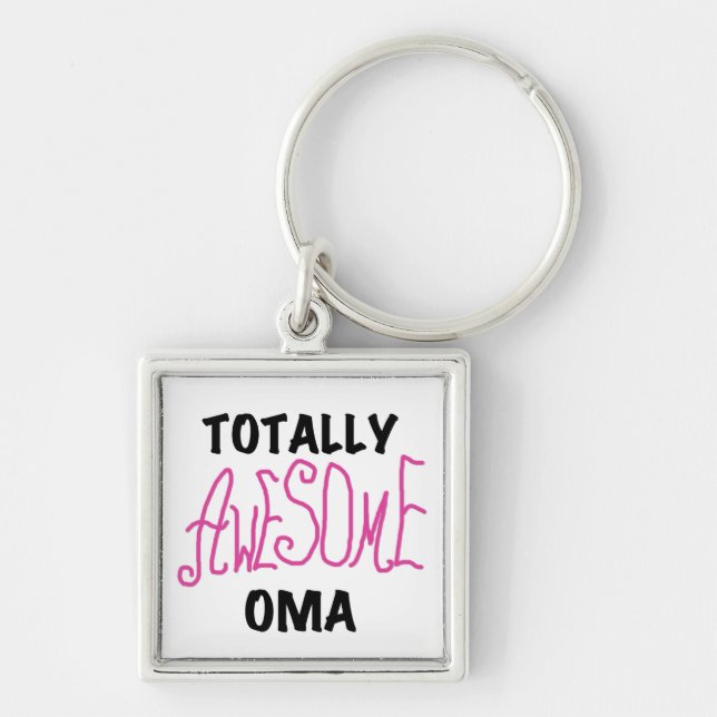 Totally Awesome Oma Pink T-shirts and Gifts Key Ring (Front)