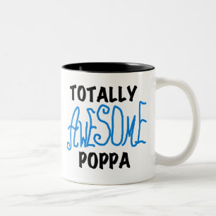 Totally Awesome Poppa Tshirts and Gifts Two-Tone Coffee Mug