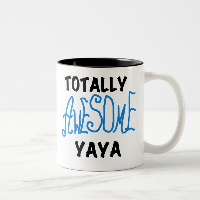 Totally Awesome Yaya T-shirts and Gifts Two-Tone Coffee Mug (Right)