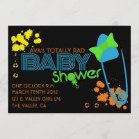 TOTALLY BABY (80s) INVITATION