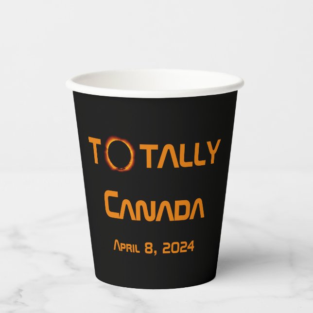 Totally Canada 2024 Solar Eclipse  Paper Cups (Front)