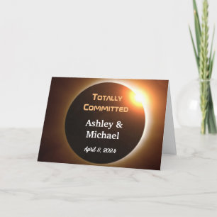 Totally Committed Eclipse Theme Wedding Card